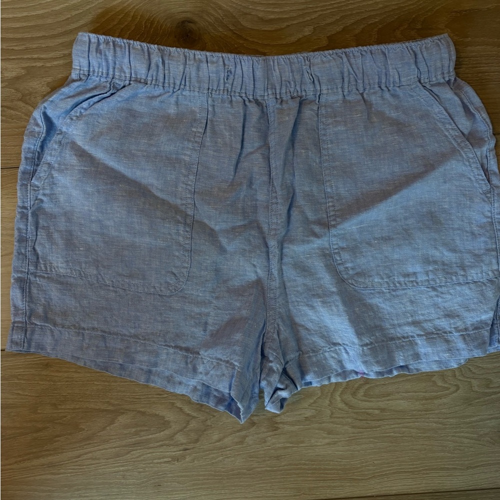 C&C California Sky Blue Linen Shorts